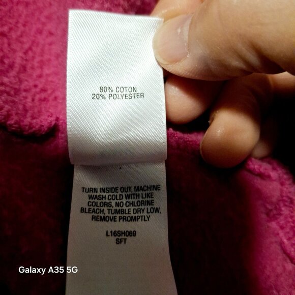 Cabelas  Pink  Hoodie With Camo Hood Liner Graphic Print Pullover Size S - Picture 7 of 8